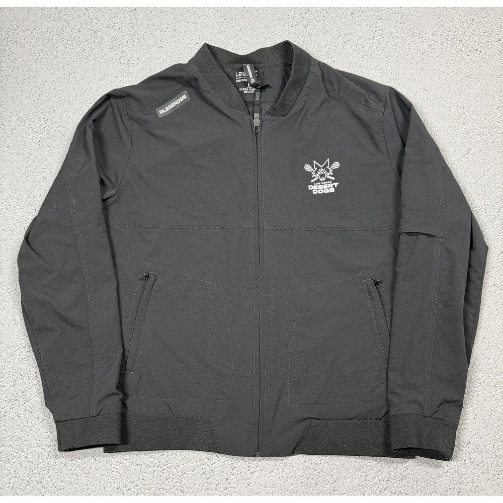 Legends Las Vegas Desert Dogs Jacket Mens Large Black NLL Lacrosse Full Zip